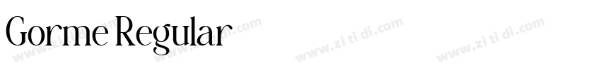 Gorme Regular字体转换